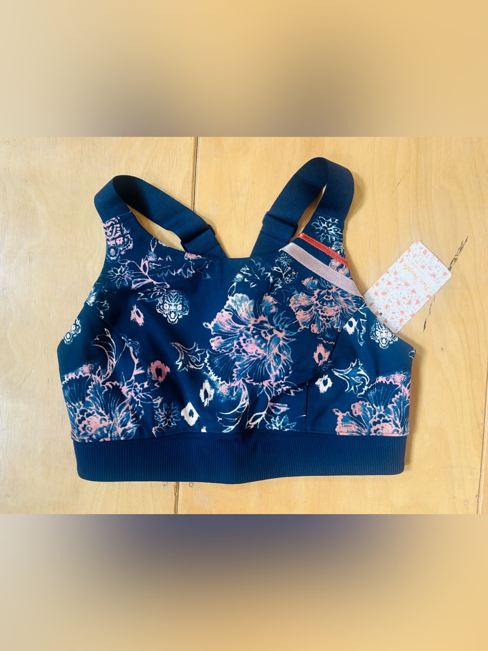 NWT FP Movement indigo floral sports top M